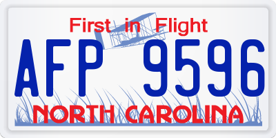 NC license plate AFP9596
