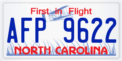 NC license plate AFP9622
