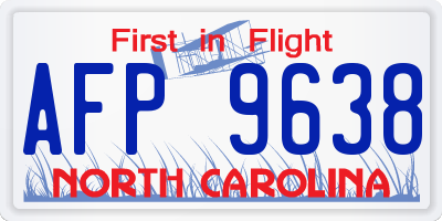 NC license plate AFP9638