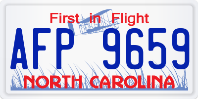 NC license plate AFP9659