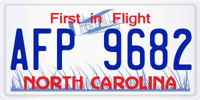 NC license plate AFP9682