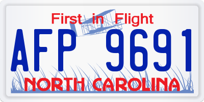 NC license plate AFP9691