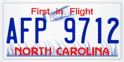 NC license plate AFP9712