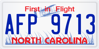 NC license plate AFP9713