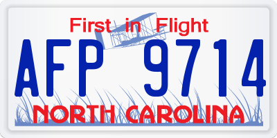 NC license plate AFP9714