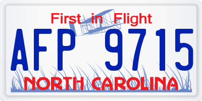 NC license plate AFP9715