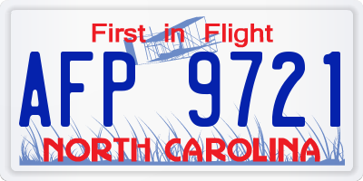 NC license plate AFP9721