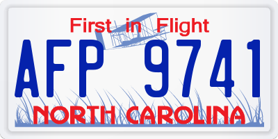 NC license plate AFP9741