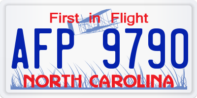 NC license plate AFP9790