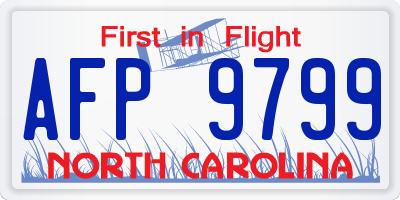 NC license plate AFP9799
