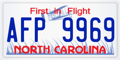 NC license plate AFP9969
