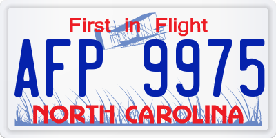NC license plate AFP9975