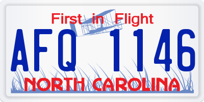 NC license plate AFQ1146