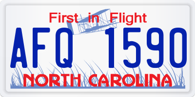 NC license plate AFQ1590