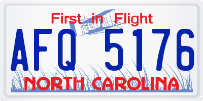 NC license plate AFQ5176