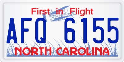 NC license plate AFQ6155