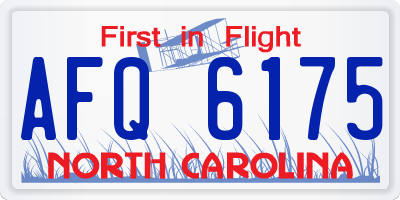NC license plate AFQ6175