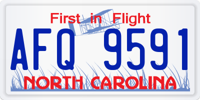 NC license plate AFQ9591