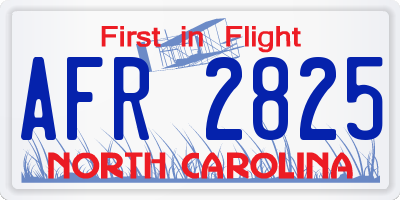NC license plate AFR2825