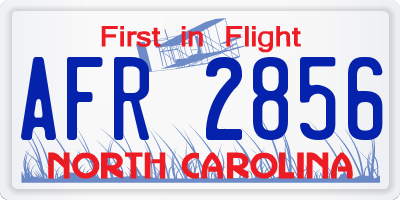NC license plate AFR2856