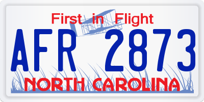 NC license plate AFR2873