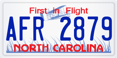 NC license plate AFR2879