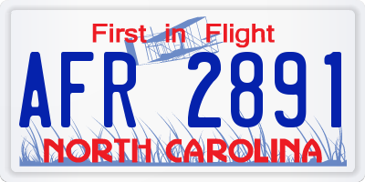 NC license plate AFR2891