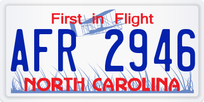 NC license plate AFR2946