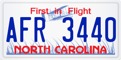 NC license plate AFR3440