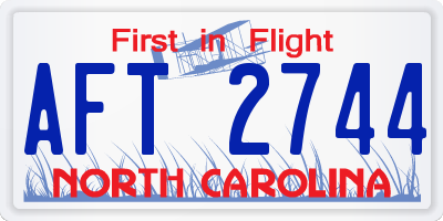 NC license plate AFT2744