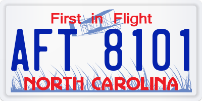 NC license plate AFT8101