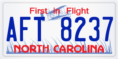 NC license plate AFT8237