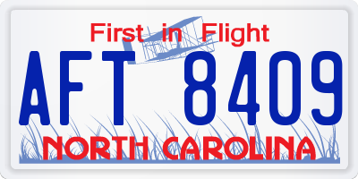 NC license plate AFT8409