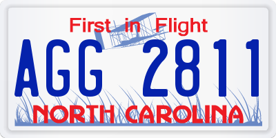 NC license plate AGG2811