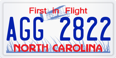 NC license plate AGG2822