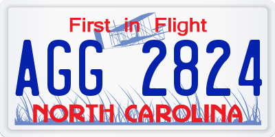 NC license plate AGG2824