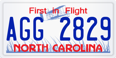 NC license plate AGG2829
