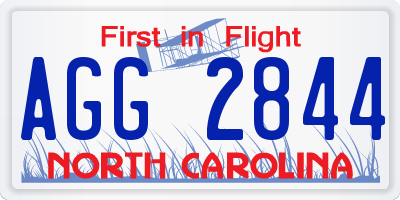 NC license plate AGG2844