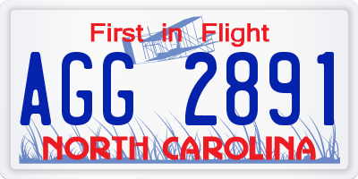 NC license plate AGG2891