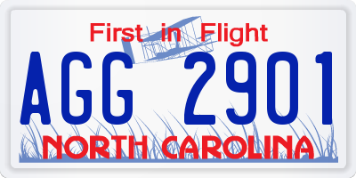 NC license plate AGG2901