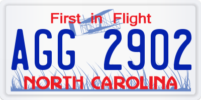 NC license plate AGG2902
