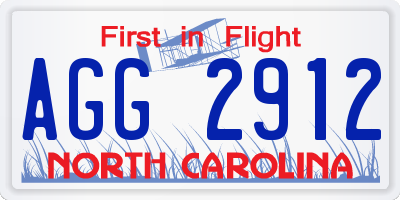 NC license plate AGG2912