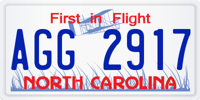 NC license plate AGG2917