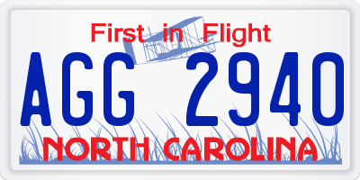 NC license plate AGG2940