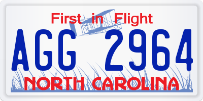 NC license plate AGG2964