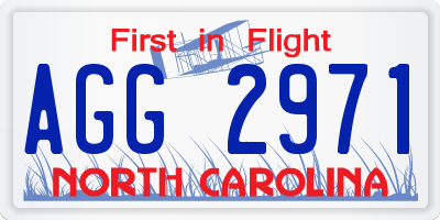 NC license plate AGG2971