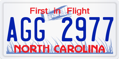 NC license plate AGG2977