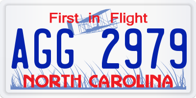 NC license plate AGG2979