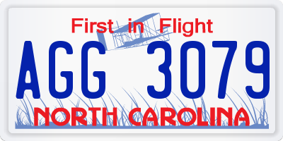 NC license plate AGG3079