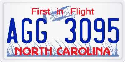 NC license plate AGG3095